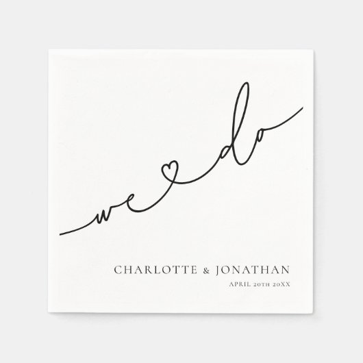 Serviette En Papier Nous Faisons Élégant Dîner De Répétition (Devant)