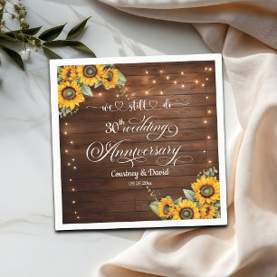 Serviette En Papier Nous Faisons Encore 30ème Anniversaire Mariage Lum