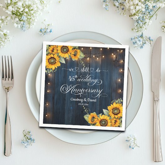 Serviette En Papier Nous Faisons Encore 45ème Anniversaire De Mariage