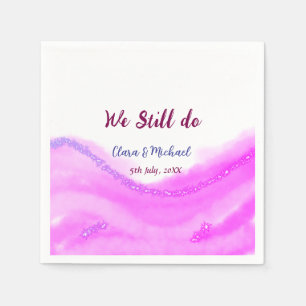 Serviette En Papier Nous faisons encore rose violet parties scintillan