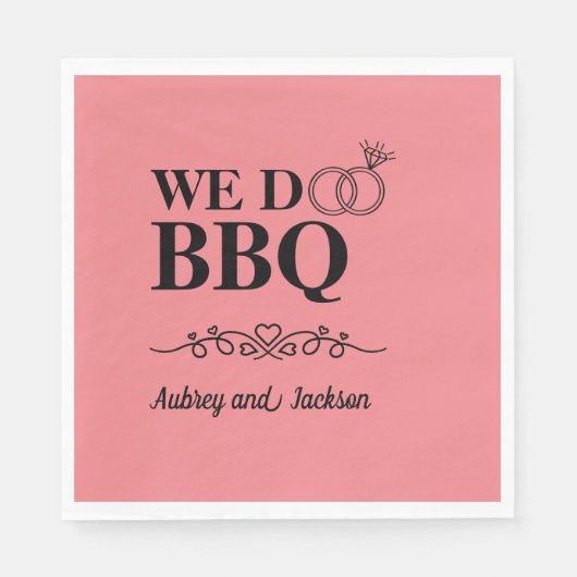 Serviette En Papier Nous faisons Fiançailles BBQ (Devant)