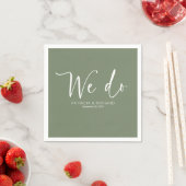 Serviette En Papier Nous faisons le Mariage de calligraphie moderne (En situation)
