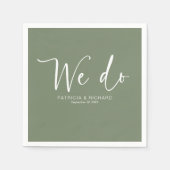Serviette En Papier Nous faisons le Mariage de calligraphie moderne (Devant)