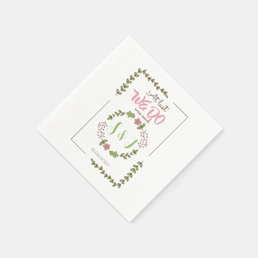 Serviette En Papier Nous faisons Mariage (Coin)