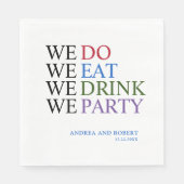 Serviette En Papier Nous faisons Mariage (Devant)