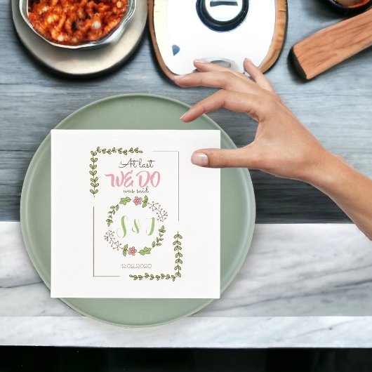 Serviette En Papier Nous faisons Mariage