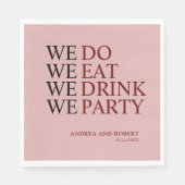 Serviette En Papier Nous faisons Mariage (Devant)