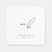 Serviette En Papier Nous faisons Modern Script Fiançailles mariage fêt (Devant)