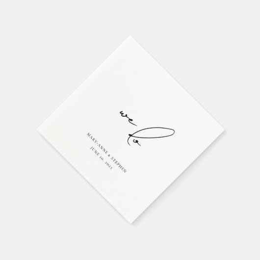 Serviette En Papier Nous faisons Modern Script Fiançailles mariage fêt (Coin)