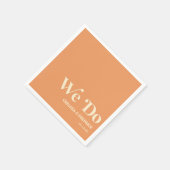 Serviette En Papier Nous faisons Rétro minimaliste Mariage orange (Coin)