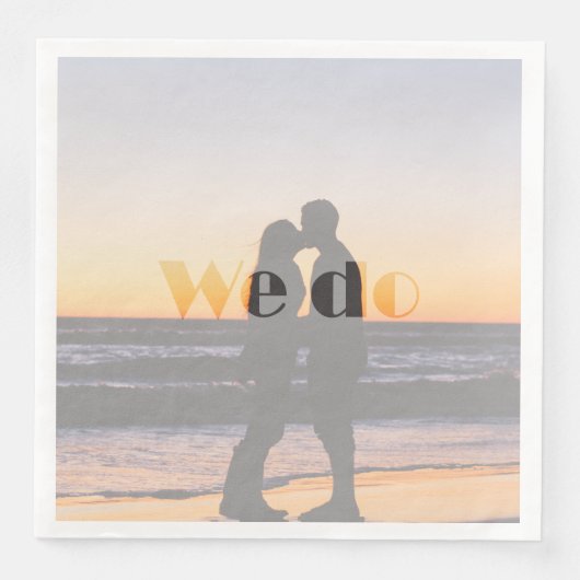 Serviette En Papier Nous faisons - serviette de mariage d'été (Devant)