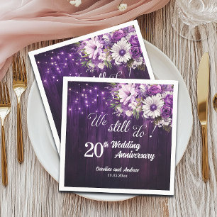 Serviette En Papier Nous faisons toujours 20 ans de mariage Guirlandes