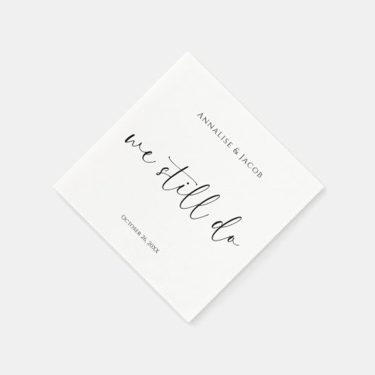 Serviette En Papier Nous Faisons Toujours Black & White Vow Renewal Co (Coin)