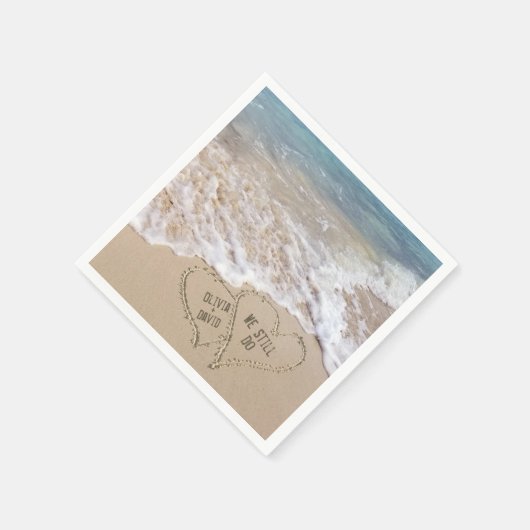 Serviette En Papier Nous faisons toujours des Coeurs de Plage avec des (Coin)