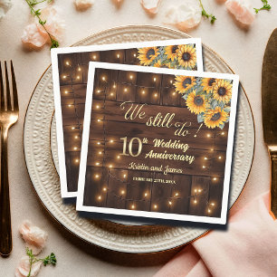 Serviette En Papier Nous faisons toujours des lumières de 10e annivers