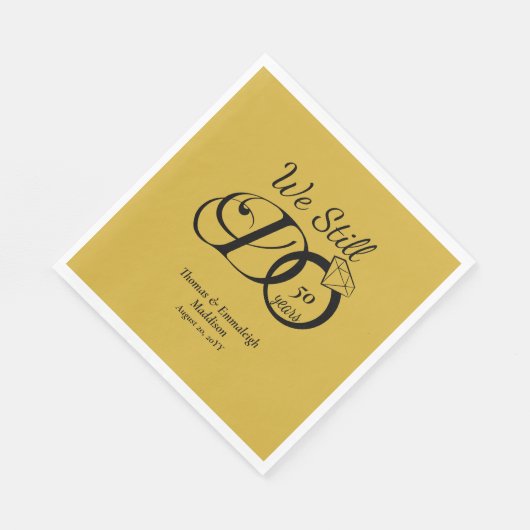 Serviette En Papier Nous Faisons Toujours La Typographie Anniversaire  (Coin)