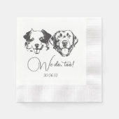 Serviette En Papier Nous faisons trop animaux familiers Mariage de des (Devant)