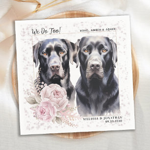 Serviette En Papier Nous faisons trop Labrador Retriever Floral Chien 