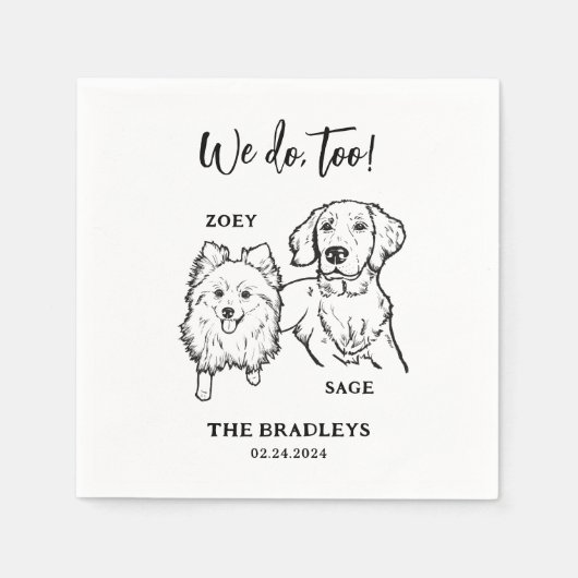 Serviette En Papier Nous faisons trop Poméranien Golden Retriever Mari (Devant)