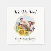 Serviette En Papier Nous faisons trop tournesol Personnalisé Photo Mar (Devant)