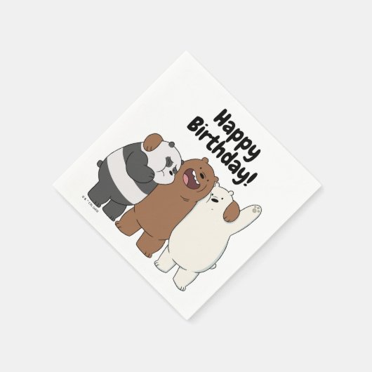 Serviette En Papier Nous, Groupe Ours Nus Hug (Coin)
