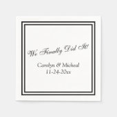 Serviette En Papier Nous l'avons enfin fait Fiançailles ou Mariage per (Devant)