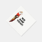 Serviette En Papier NOUS L'AVONS VU ! Père Noël et Jésus observent tou (Coin)