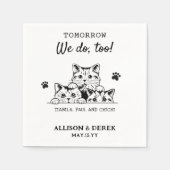 Serviette En Papier Nous le faisons aussi | Nom de l'animal de compagn (Devant)