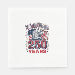 Serviette En Papier Nous Le Peuple 250 Ans Aigle Patriotique Vintage D