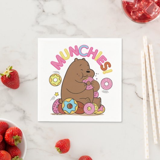 Serviette En Papier Nous Ours Nus - Grizz Donut Munchies! (En situation)