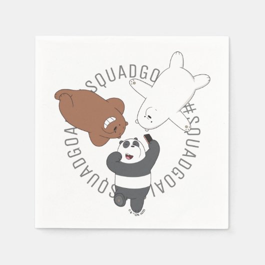 Serviette En Papier Nous portons des ours nus - #SquadButs (Devant)
