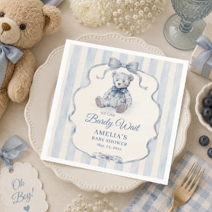 Serviette En Papier Nous pouvons à peine attendre la Baby Shower du Te
