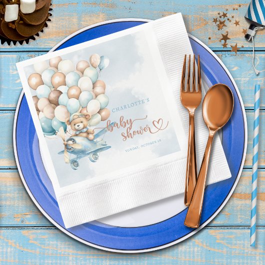 Serviette En Papier Nous pouvons à peine attendre la Baby Shower Ourso