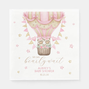Serviette En Papier Nous Pouvons à Peine Attendre la Fête de Bébé pour