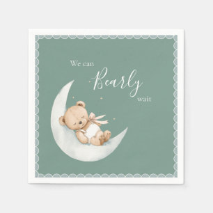 Serviette En Papier Nous pouvons à peine attendre l'ours vert Baby Sho