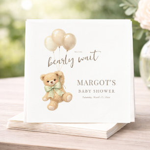 Serviette En Papier Nous pouvons à peine attendre une Baby Shower neut