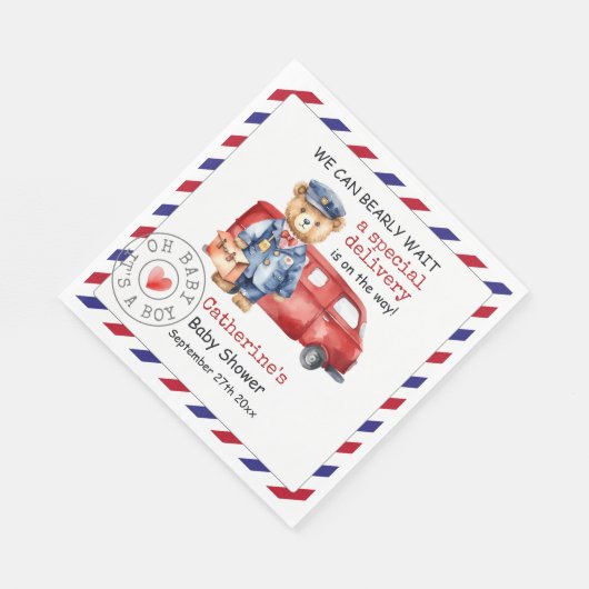 Serviette En Papier Nous pouvons attendre avant le Baby shower de livr (Coin)