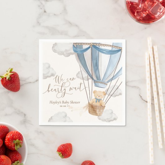 Serviette En Papier Nous pouvons attendre le Baby shower (En situation)
