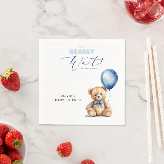 Serviette En Papier Nous pouvons attendre le Baby shower (En situation)