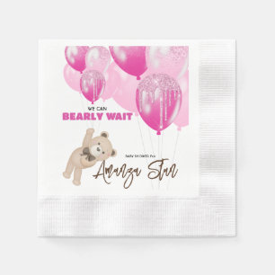 Serviette En Papier Nous Pouvons Attendre Rapidement Les Ballons Baby 