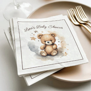 Serviette En Papier Nous pouvons attendre un Baby shower neutre pour l