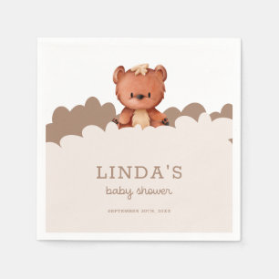 Serviette En Papier Nous pouvons attendre un Baby shower neutre pour l