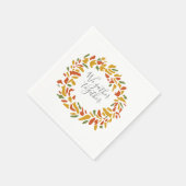 Serviette En Papier Nous Réunissons La Peinture D'Automne De Wreath (Coin)