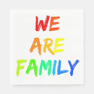 Serviette En Papier Nous sommes adoption d'arc-en-ciel de famille,