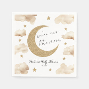 Serviette En Papier Nous sommes au-dessus de la Lune Baby Shower Bohèm