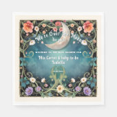 Serviette En Papier Nous sommes au-dessus de la lune Fille Florale Bab (Devant)