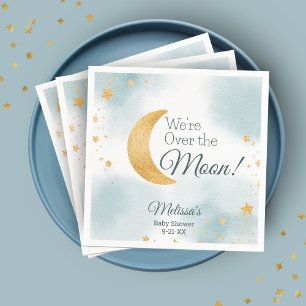 Serviette En Papier Nous sommes au-dessus du Baby shower de garçon ble