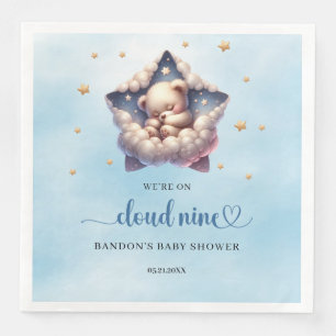 Serviette En Papier Nous sommes dans le nuage neuf, garçon en peluche 