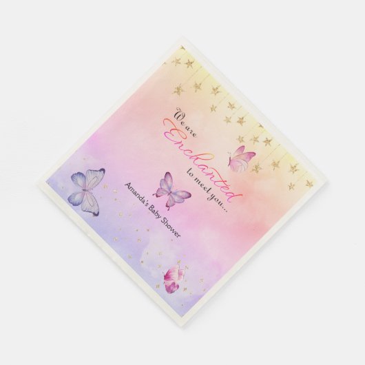 Serviette En Papier Nous Sommes Enchantés De Vous Rencontrer Baby show (Coin)