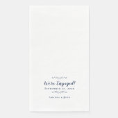 Serviette En Papier Nous sommes Engagé Fiançailles Dîner  Mariage Part (Devant)
